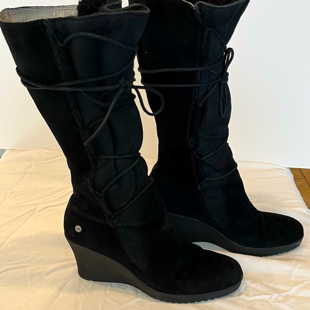 UGG Shearling Lined Wedge Boots